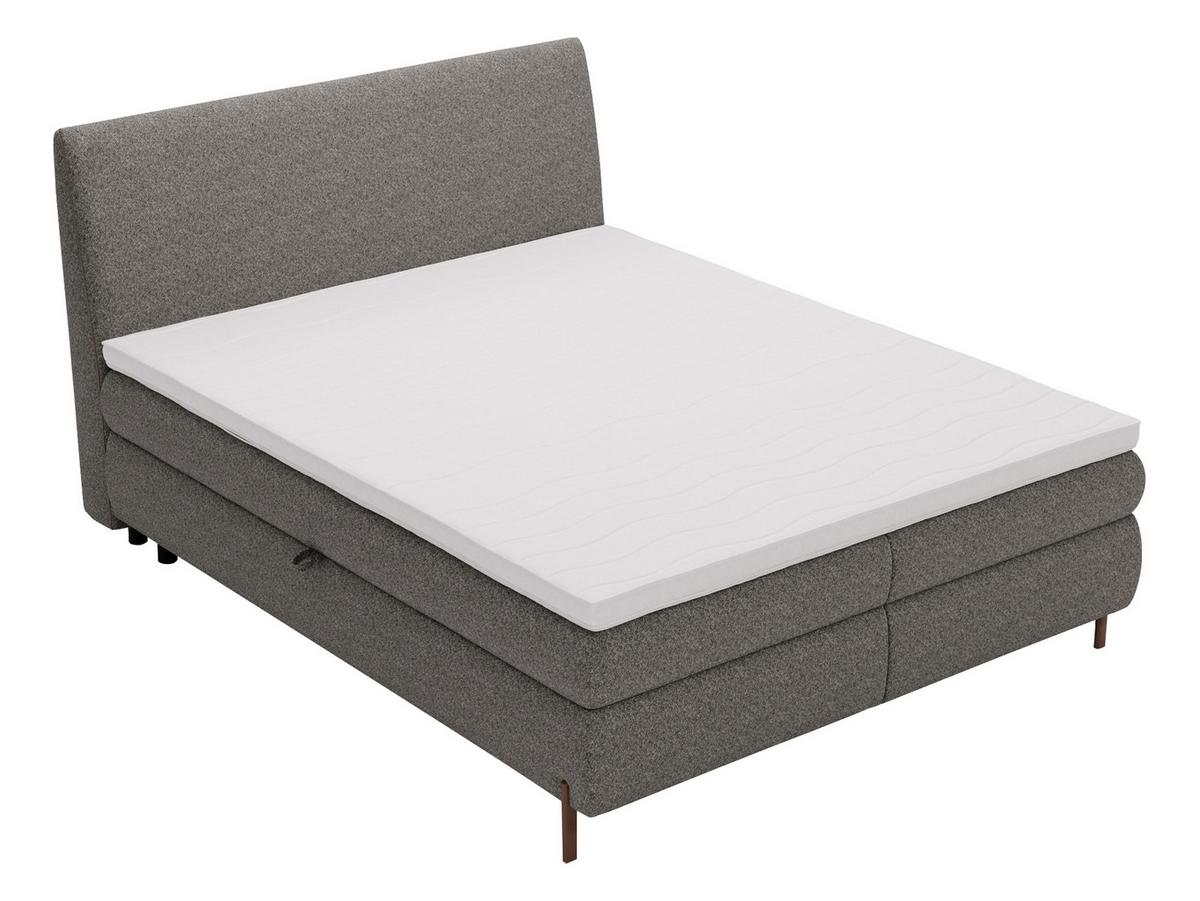 BOXBETT Evia - H3 - Braun/Grau, Holzwerkstoff/Textil (180/200cm) - MIRJAN24
