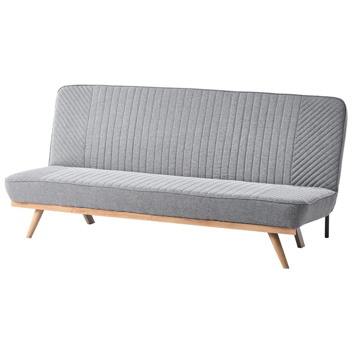 SCHLAFSOFA 191/108 cm Dunkelgrau Kalfafel - Dunkelgrau/Braun, Textil (191/84/73cm) - Beliani