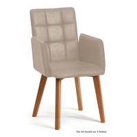 ARMLEHNSTUHL (4er-Set) Dareia 52x91x60 Eiche geölt/Natur - Eichefarben/Naturfarben, Kunststoff (60/91/52cm) - 58aufmkessel