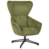 DREHSESSEL Stoff Grün Dalen - Grün, Textil (76/111/87cm) - Beliani