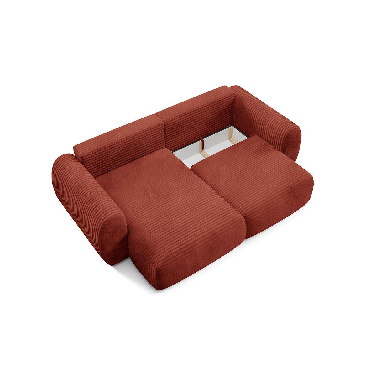 ECKSOFA Camilla 3 Sitzplätze Terracotta - Orange, Holz (270/165cm) - Petits-meubles