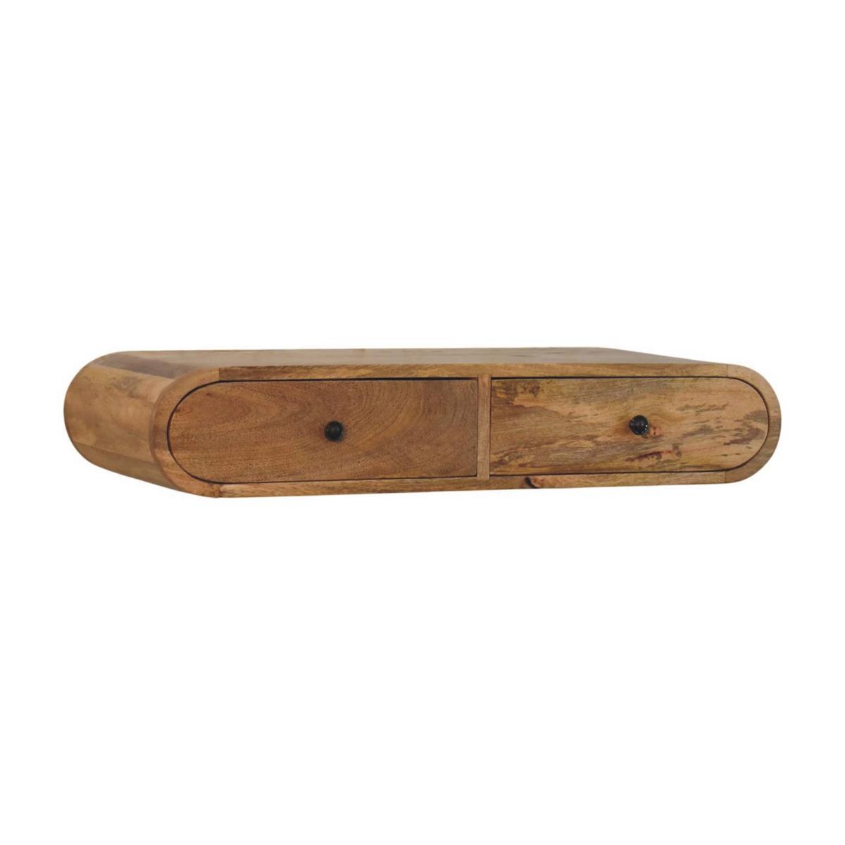 KONSOLE Contour, wandmontiert - Braun, Holz (80/15/32cm) - Artisan Furniture