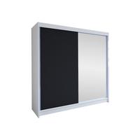 SCHWEBETÜRENSCHRANK Talin I - Silberfarben/Multicolor, Holzwerkstoff/Metall (180/215/58cm) - MIRJAN24