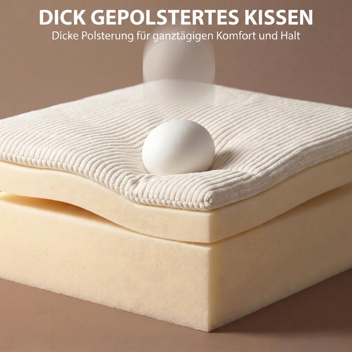 SCHLAFSOFA Cord Beige - Beige, Kunststoff/Textil (100/84/188cm) - HOMCOM
