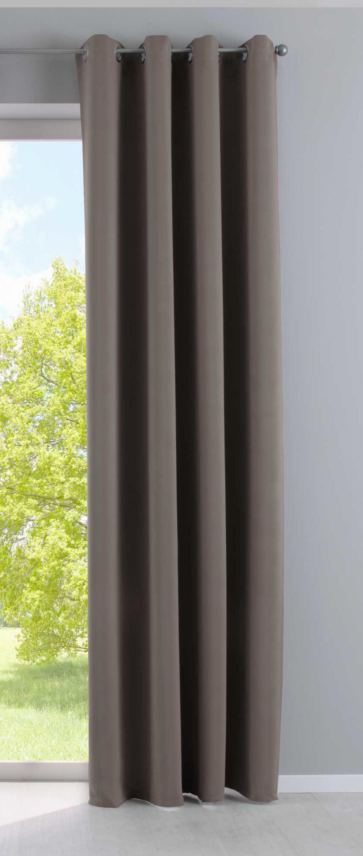 VORHANG »NEW YORK« HxB 225x140 cm Taupe - Taupe, Textil (140/225cm) - Gardinenbox