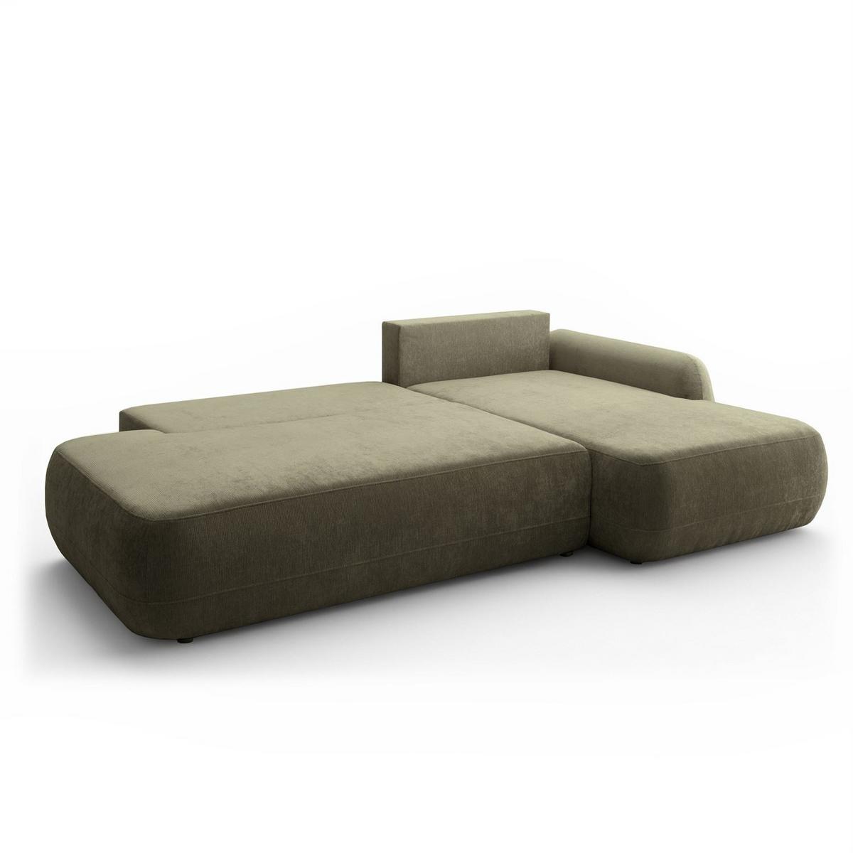 ECKSOFA GOYA mit Schlaffunktion und Bettkasten, Rechte, Perfect Harmony 39 - Waldgrün, Textil (302/184cm) - Lookway