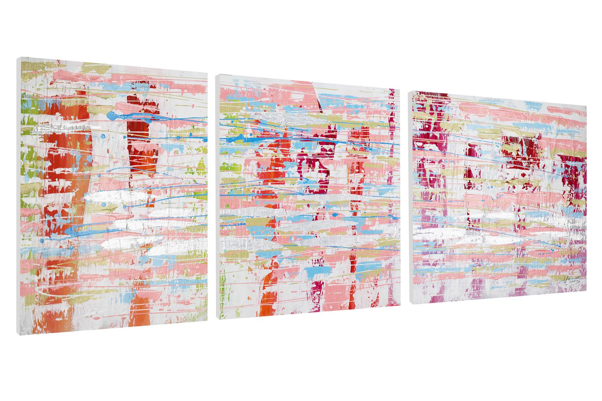 LEINWANDBILD 3-TEILIG Bunt 150/50 cm - Multicolor, Textil (150/50cm) - KUNSTLOFT