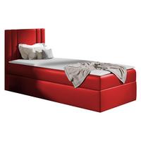BOXBETT Carmen Mini, Seite zum Öffnen des Bettkastens: Links - H3 - Rot, Holz (90/200cm) - MIRJAN24