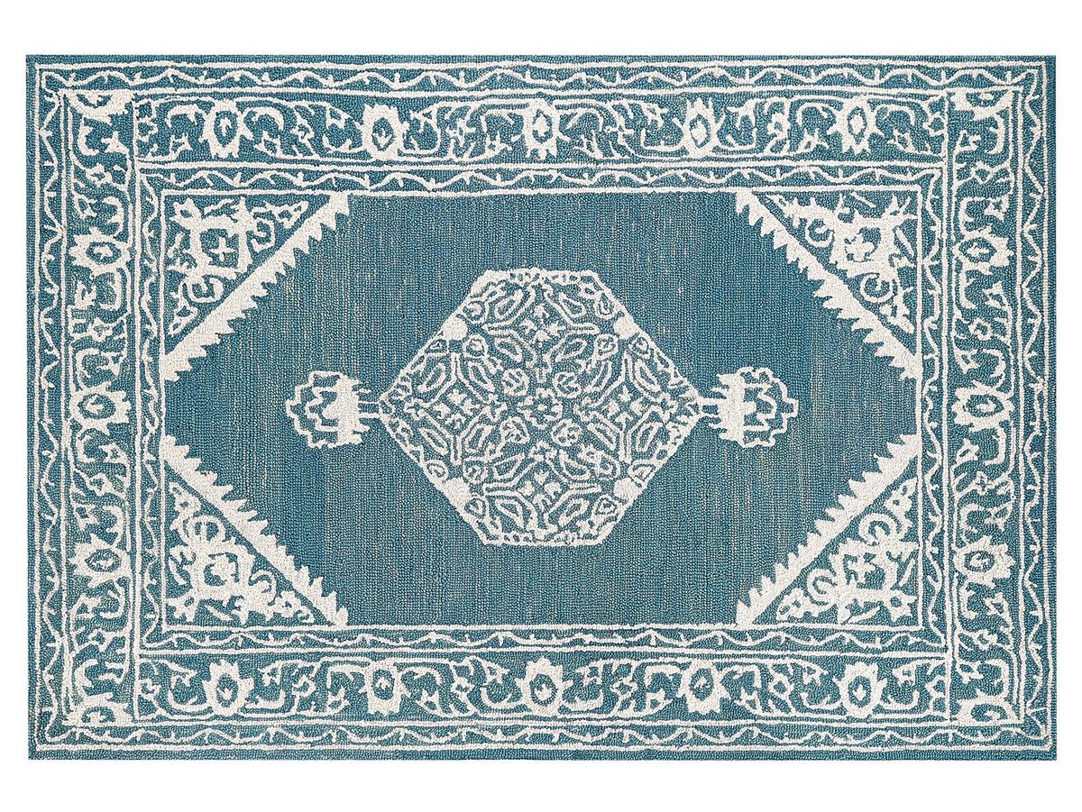KURZFLOR-TEPPICH Gevas 200/140 cm - Blau, Textil (140/200cm) - Beliani