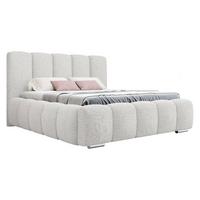POLSTERBETT Wizko Boucle - Chromfarben/Creme, Holz/Holzwerkstoff (160/200cm) - MIRJAN24