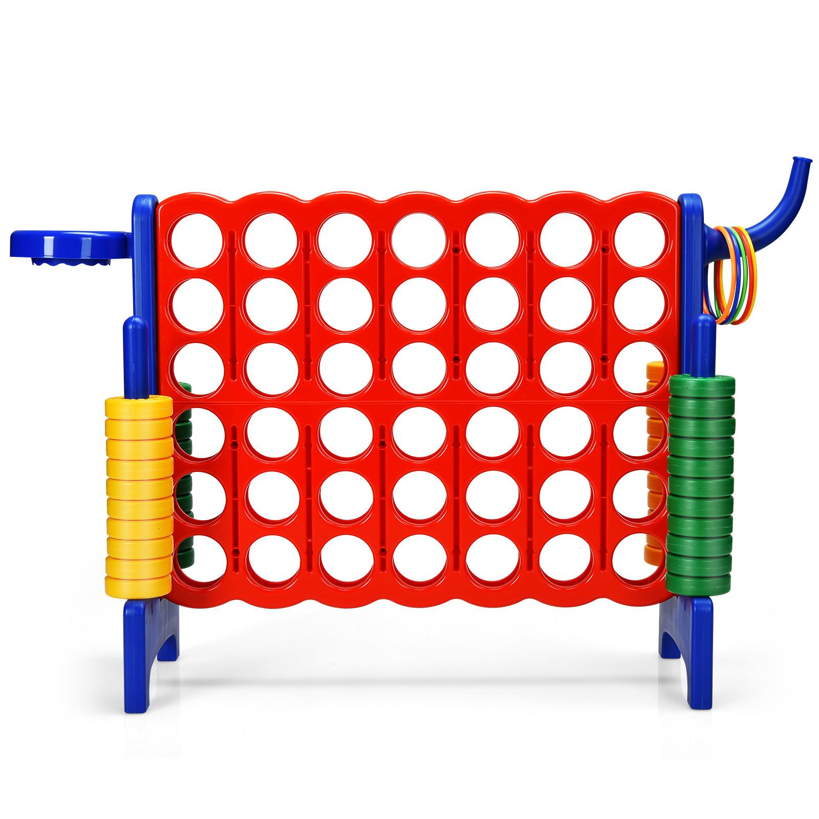 SPIELSET 4 in 1 Riesiges 4 Gewinnt Multicolor - Multicolor, Kunststoff (84/33cm) - COSTWAY