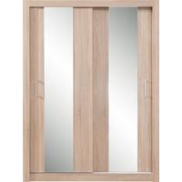 SCHWEBETÜRENSCHRANK MIRA 160/215/60cm 2-türig mit Spiegel Sonoma Eiche - Sonoma Eiche, Holzwerkstoff (160/215/60cm) - MASSENO