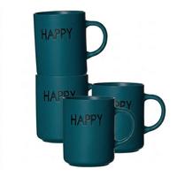 HENKELBECHER Happy blau 390 ml 4er Set - Blau, Keramik (0.39L) - Ritzenhoff Breker