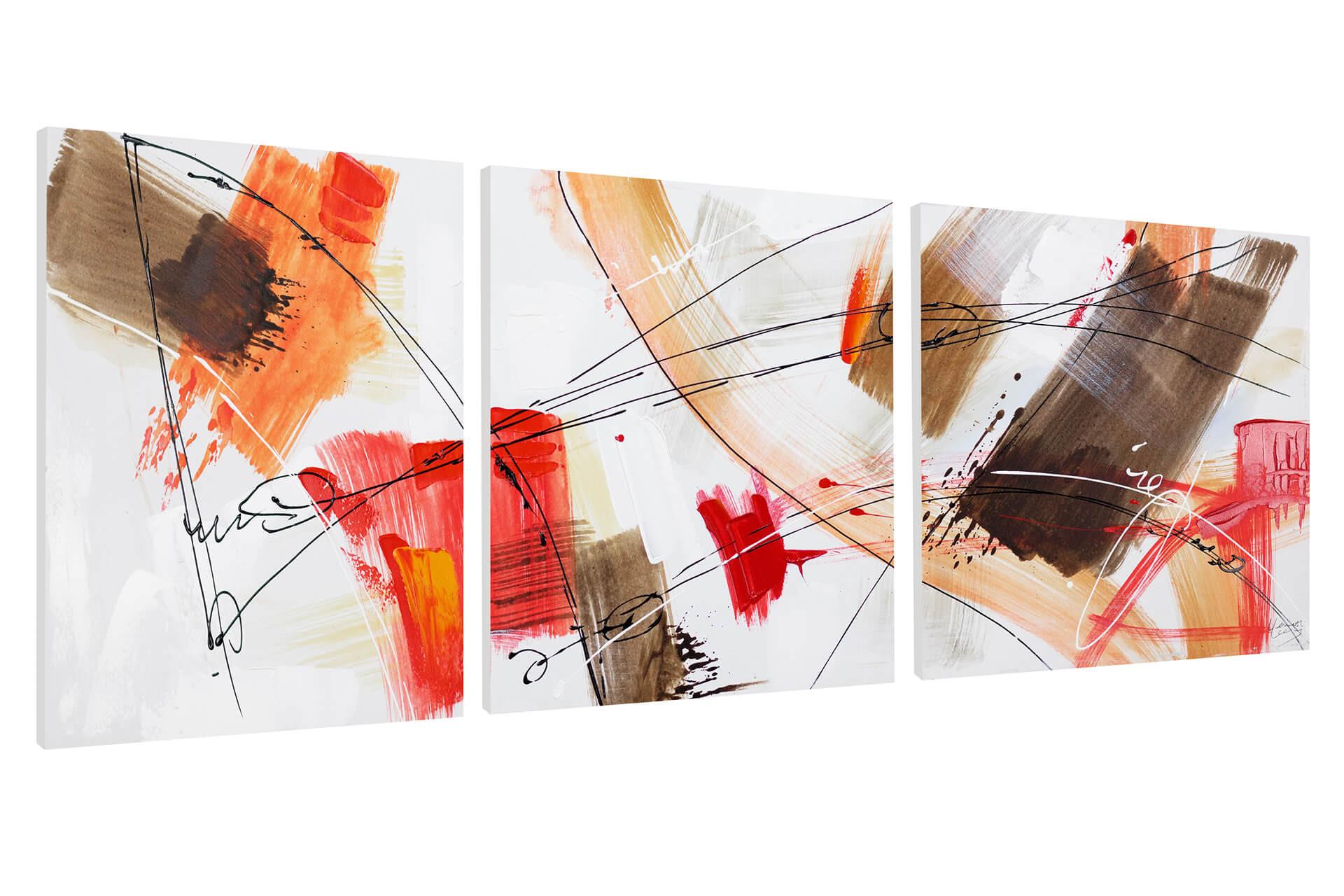 LEINWANDBILD 3-TEILIG Bunt 150/50 cm - Multicolor, Textil (150/50cm) - KUNSTLOFT