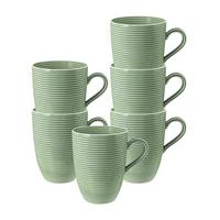 KAFFEEBECHER Beat Color Glaze Salbeigrün 350 ml 6er Set - Grün, Keramik (0.35L) - Seltmann Weiden