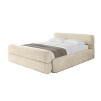 POLSTERBETT mit Bettkasten, Fußteil und Lattenrost, Boxbett mit Matratze H3/H4 - ENORA-Z-V1 180x200 Beige - Ecru, Holzwerkstoff/Textil (180/200cm) - ALTDECOR