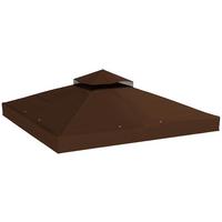 PAVILLON-ERSATZDACH aus Polyester Kaffee - Braun, Textil (300/1/300cm) - Outsunny