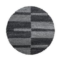 TEPPICH Hochflor WERFEN in Grau, kariert, Ø 80 cm - Grau, Textil (80/80cm) - KADIMA DESIGN