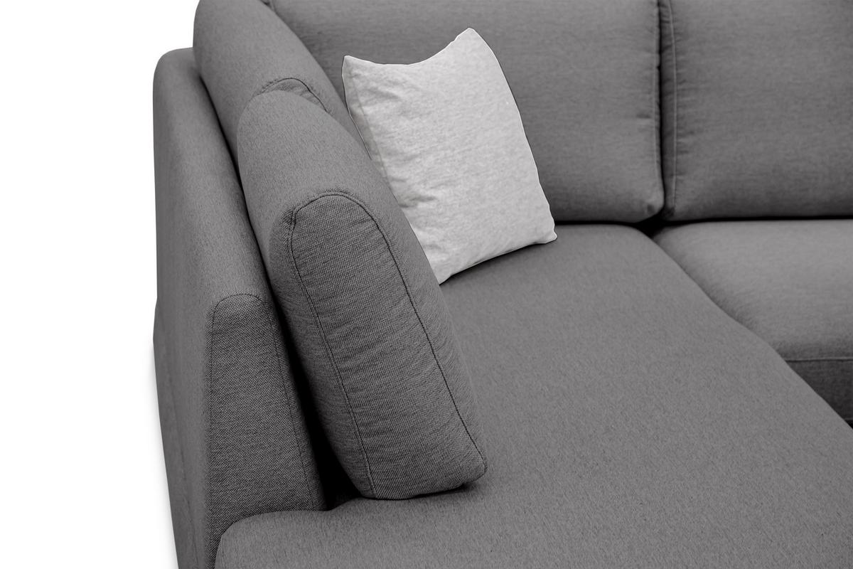 ECKSOFA OTTO 5-Sitzer, dunkelgrau - Dunkelgrau, Holzwerkstoff/Textil (219/279cm) - Wozimo
