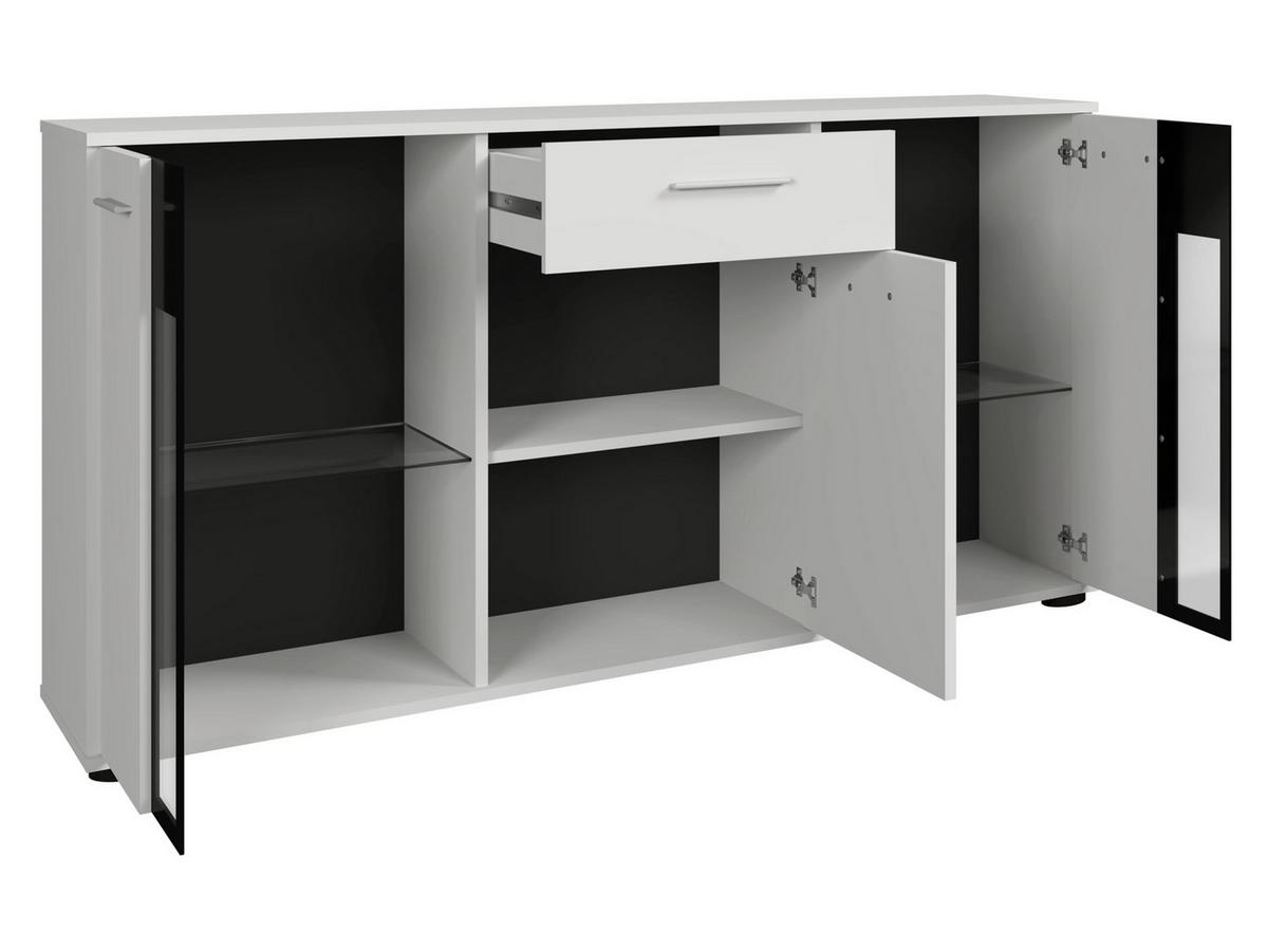 KOMMODE Salsa - Silberfarben/Sonoma Eiche, Holzwerkstoff (141/80/41cm) - MIRJAN24