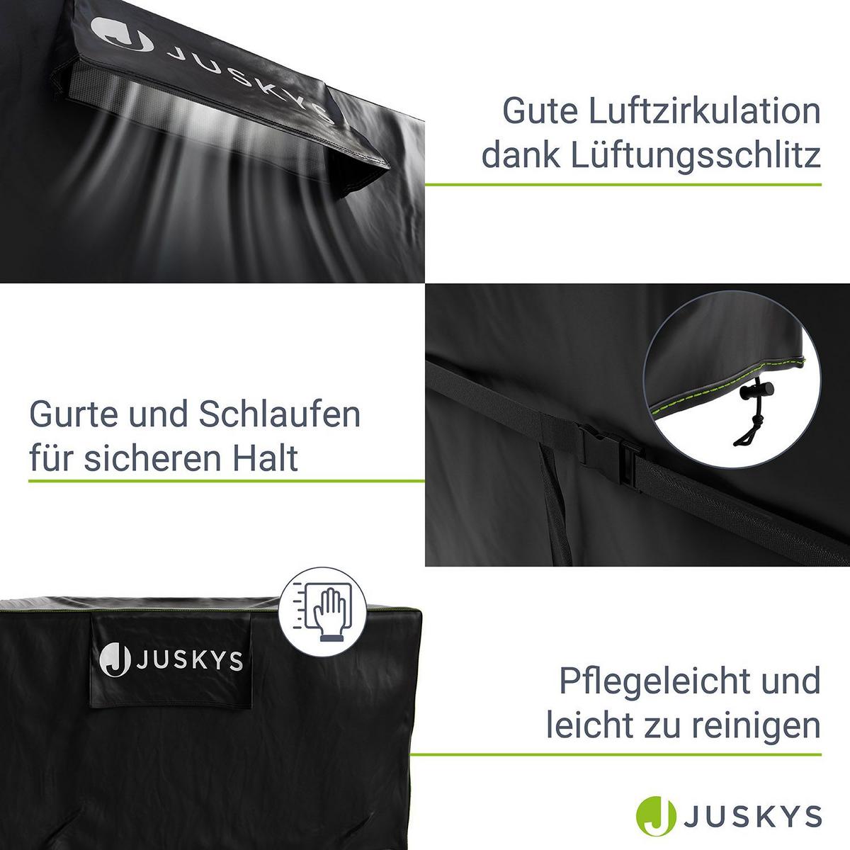 GARTENMÖBELABDECKUNG CoverSafe Pro schwarz - Schwarz, Kunststoff (180/90/270cm) - Juskys