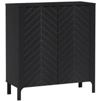 KOMMODE Lume mit zwei Türen, 100 cm, schwarz - Schwarz, Holzwerkstoff (103/95/40.5cm) - Beautysofa