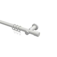 GARDINENSTANGE Platon Santo 200 cm, 1-läufig, 20 mm Ø Weiß - Weiß, Metall (200cm) - INTERDECO