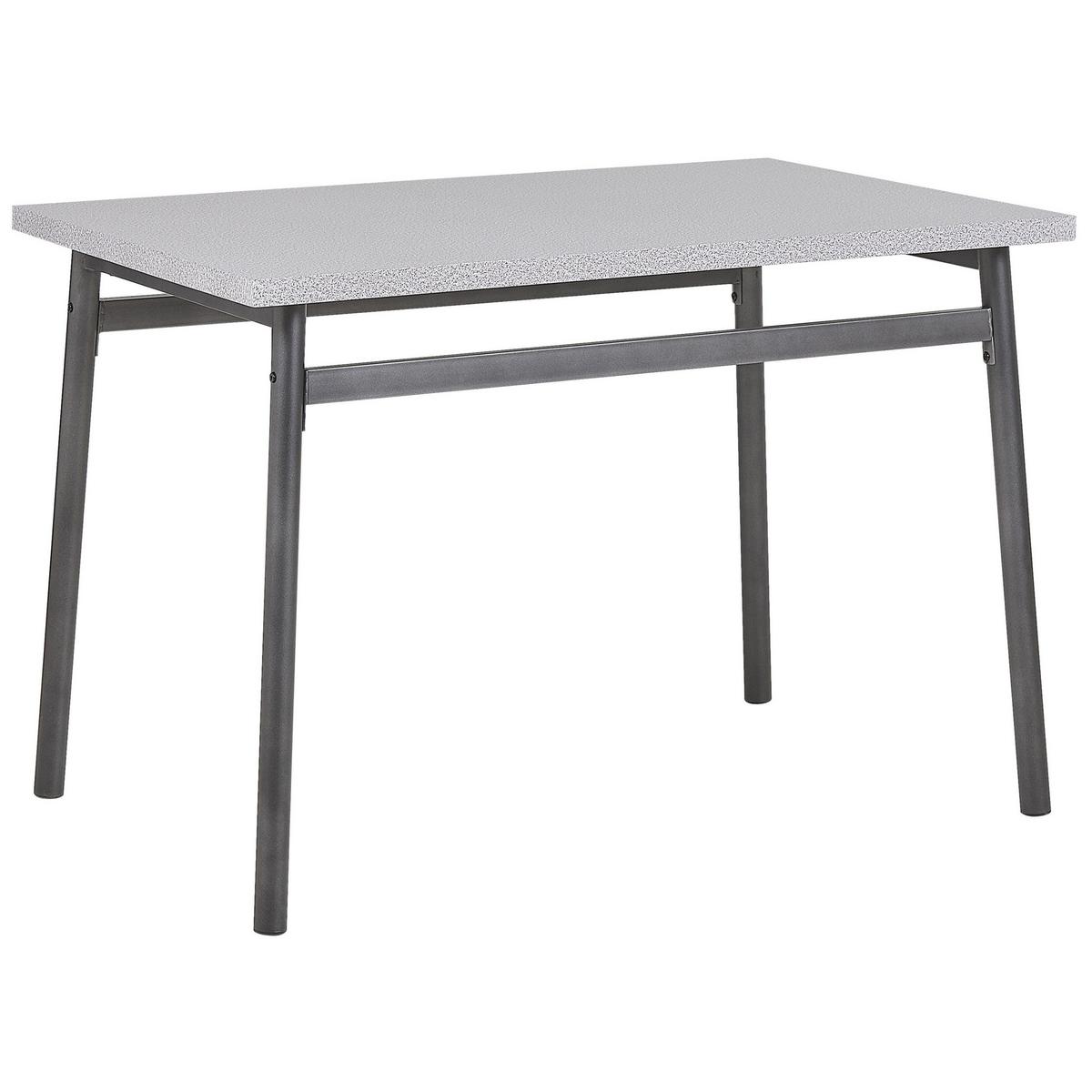 ESSGRUPPE Grau meliert, Schwarz 4-Sitzer 110/70 cm Velden - Grau, Holzwerkstoff (110/81/70cm) - Beliani