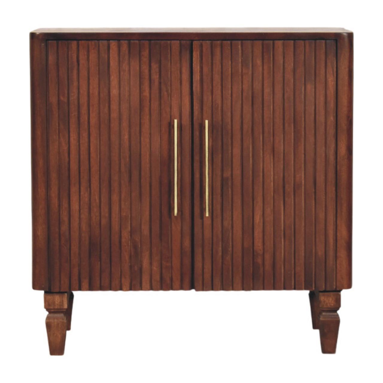 SCHRANK mit Wine-Wood-Oak-Finish, 2 Türen, 2 Innenablagen, dunkelbraun - Dunkelbraun, Holz (75/76/35cm) - Artisan Furniture