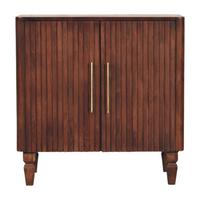 SCHRANK mit Wine-Wood-Oak-Finish, 2 Türen, 2 Innenablagen, dunkelbraun - Dunkelbraun, Holz (75/76/35cm) - Artisan Furniture