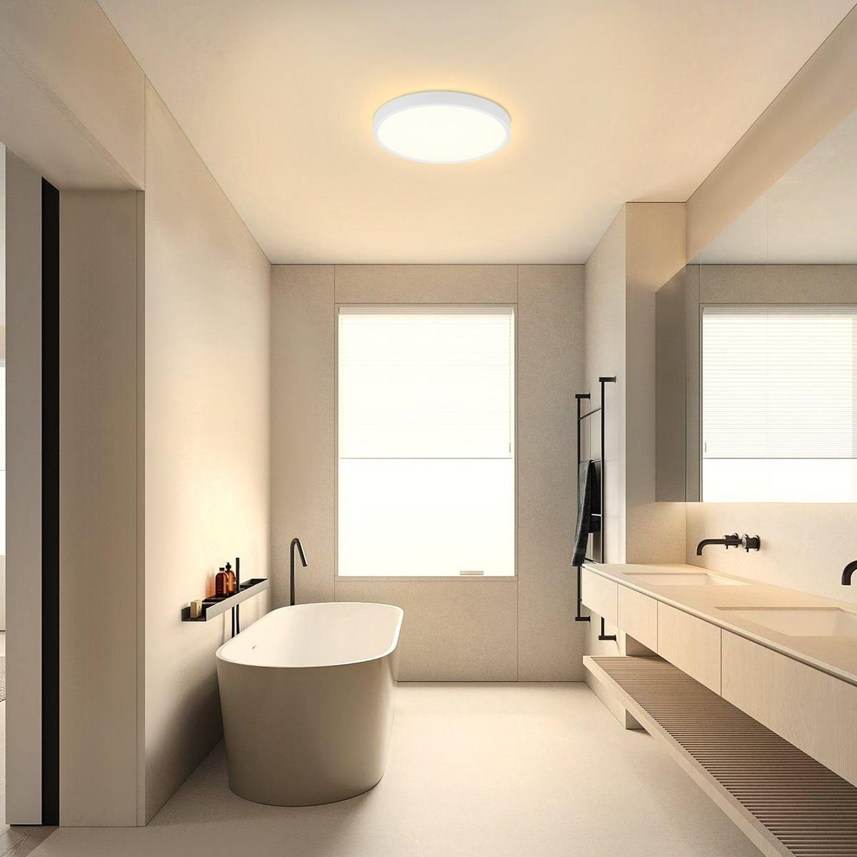 LED-DECKENLEUCHTE Tannhainbach 18/2.4/18 cm - Weiß, Kunststoff (18/18/2.4cm) - ZMH