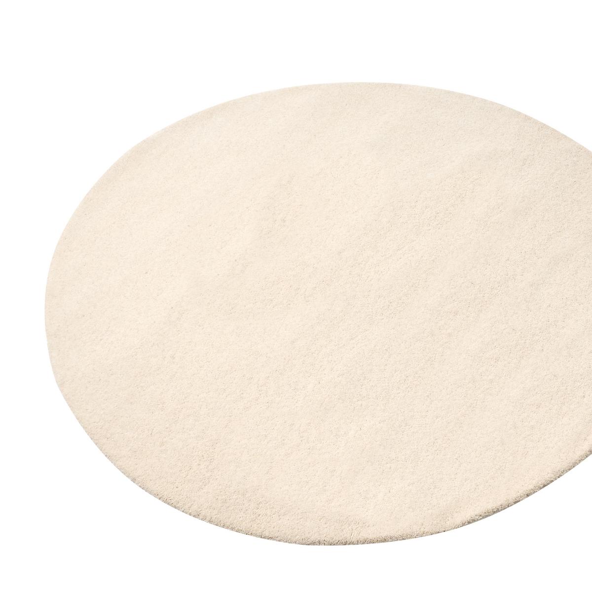 TEPPICH Cremeweiß 140 cm Wolle Vasco - Creme, Textil (140/140cm) - Beliani