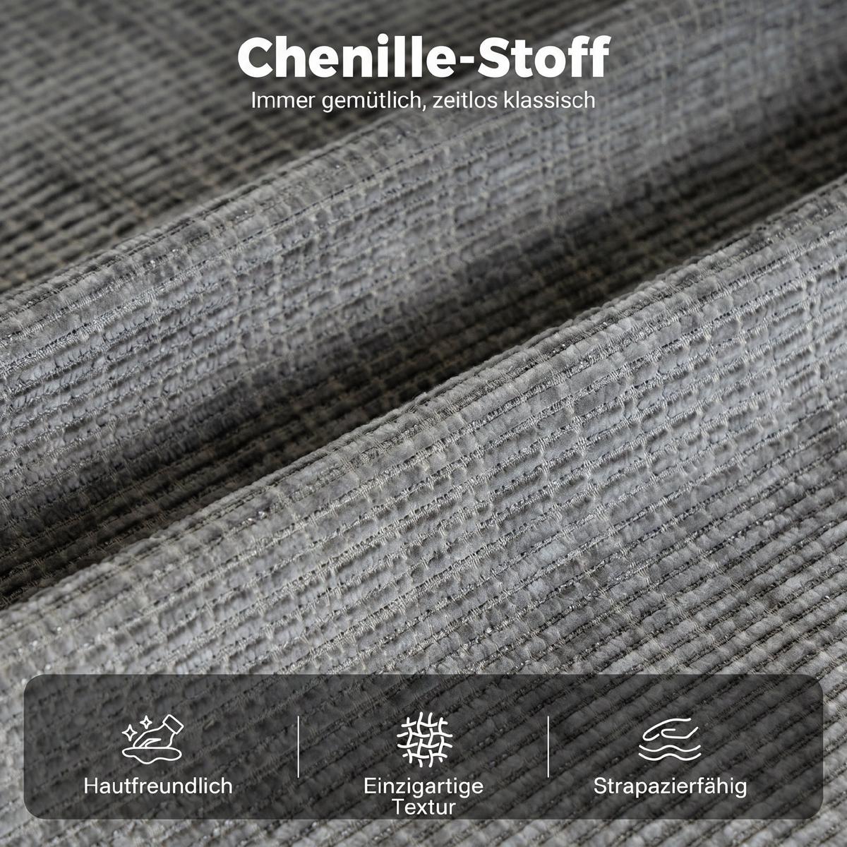 MASSAGESESSEL Polyester Grau - Grau, Textil/Metall (87/109/95cm) - HOMCOM