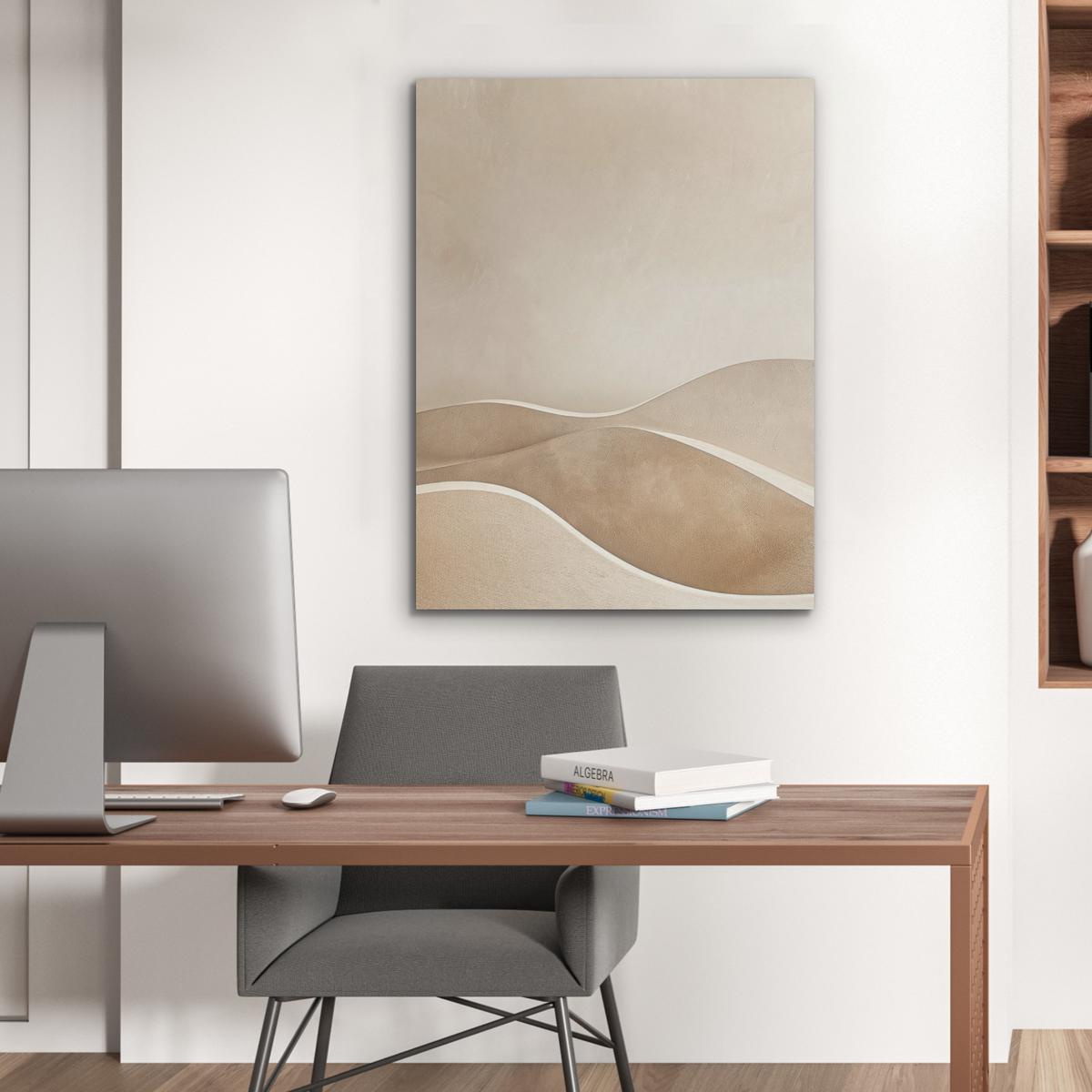 AKUSTIKBILD Beige - Natur - Abstrakt - Modern Wandbilder 60x80 cm - Beige, Kunststoff (60/80/0.9cm) - MuchoWow