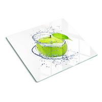 GLASPLATTE 60x52 cm Grüner Apfel - Grün, Glas (60/0.4/52cm) - TULUP