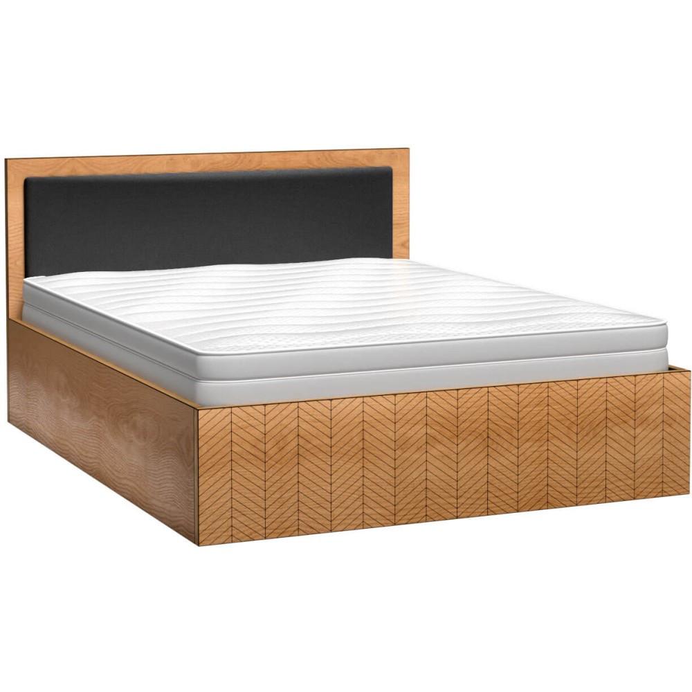 BETT Fun 140x200, Doppelbett ohne Matratze - Eichefarben, Holzwerkstoff (140/200cm) - Beautysofa