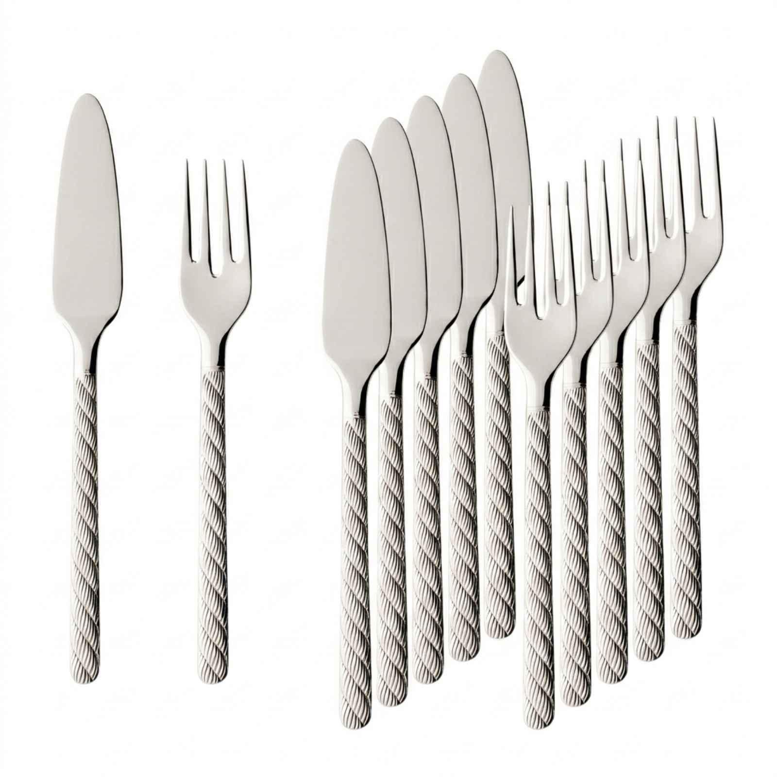 FISCHBESTECK Montauk silber 12-tlg. - Silberfarben, Metall - Villeroy & Boch