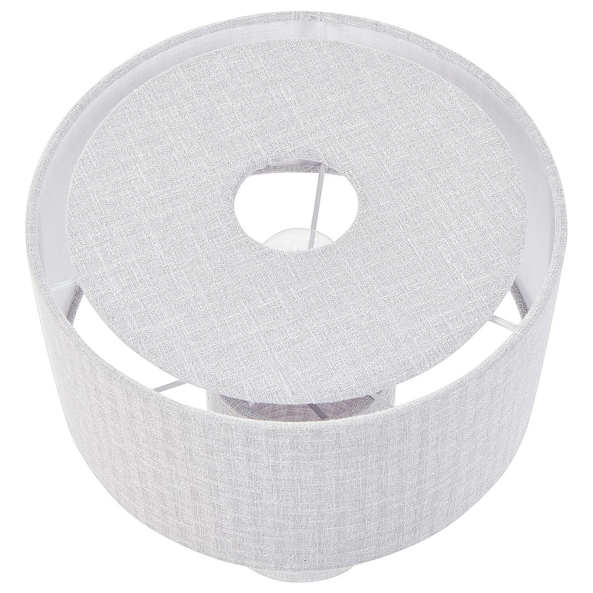 TISCHLEUCHTE Grau Malips - Grau, Textil (30/30/35cm) - Beliani