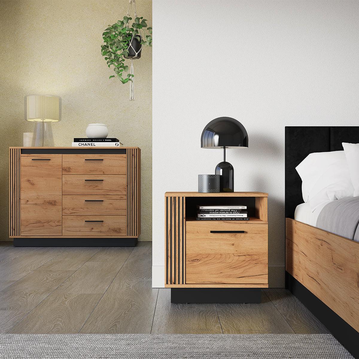 NACHTTISCH Solal Holz - Braun, Holzwerkstoff (50/55/35cm) - Petits-meubles
