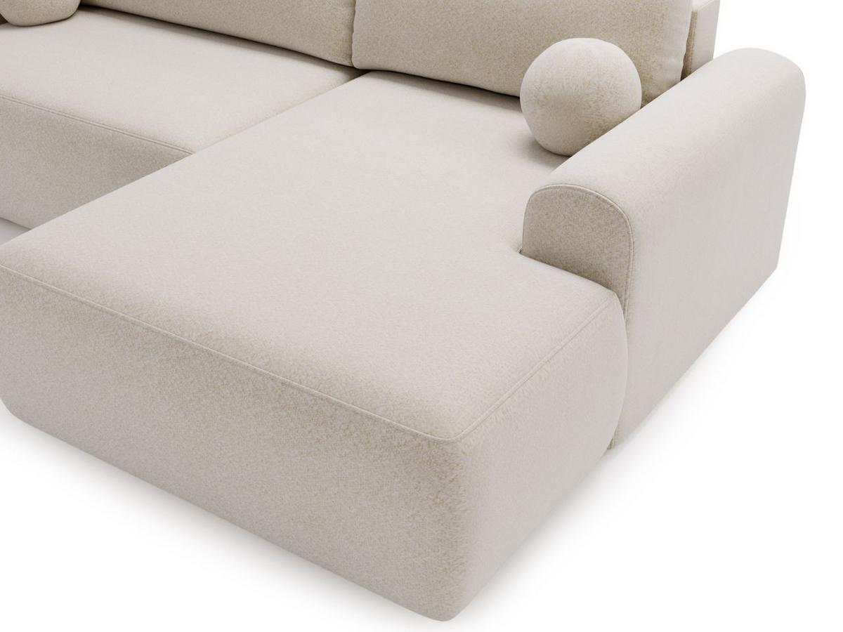 ECKSOFA Savana Creme Links - Creme, Holz/Textil (257/177cm) - Graingold