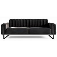 SOFA Parissa 228 cm - Schwarz, Textil/Metall (228/79/92cm) - Selsey
