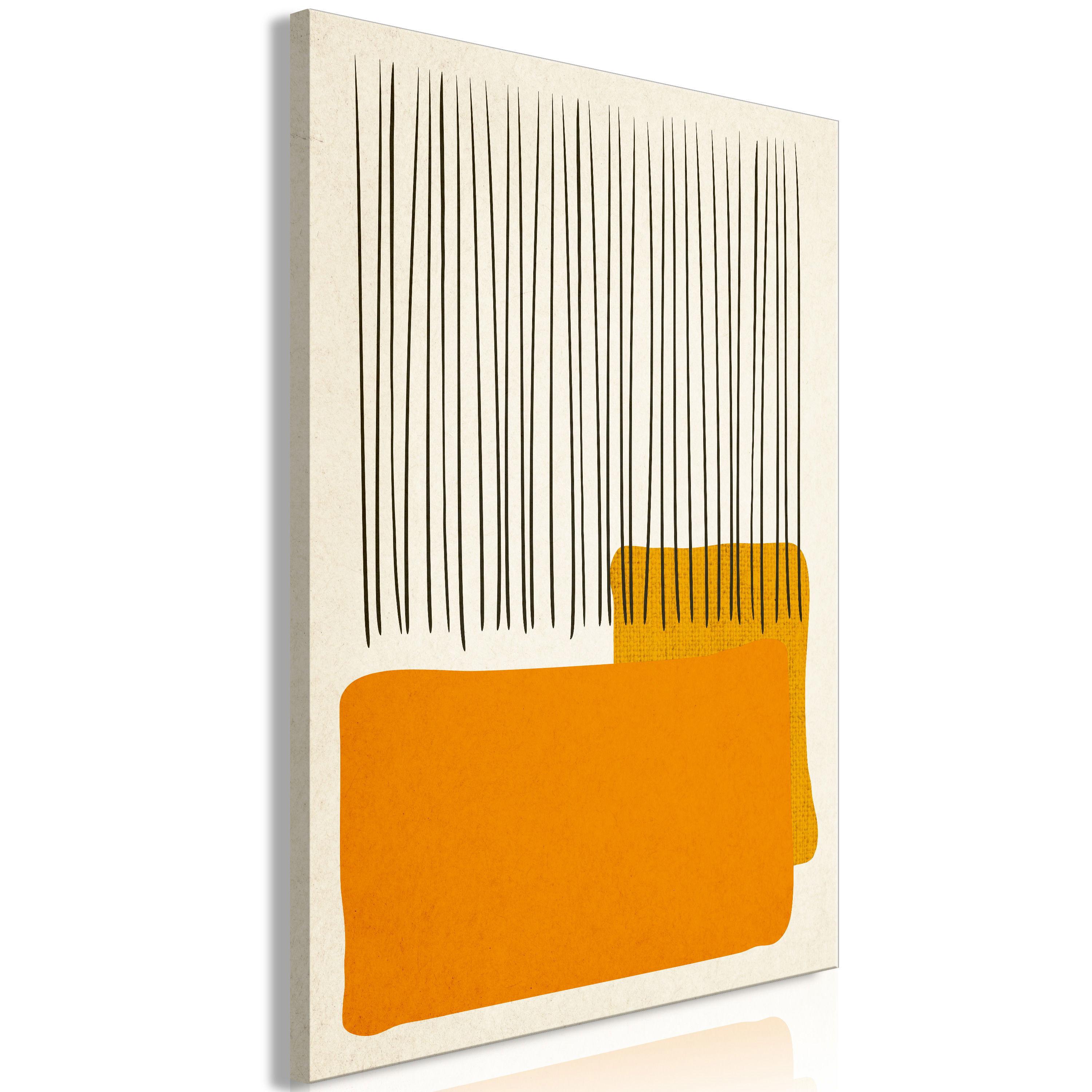 KUNSTDRUCK Orange 40/60 cm - Orange/Grau, Textil (40/60cm) - KUNSTLOFT