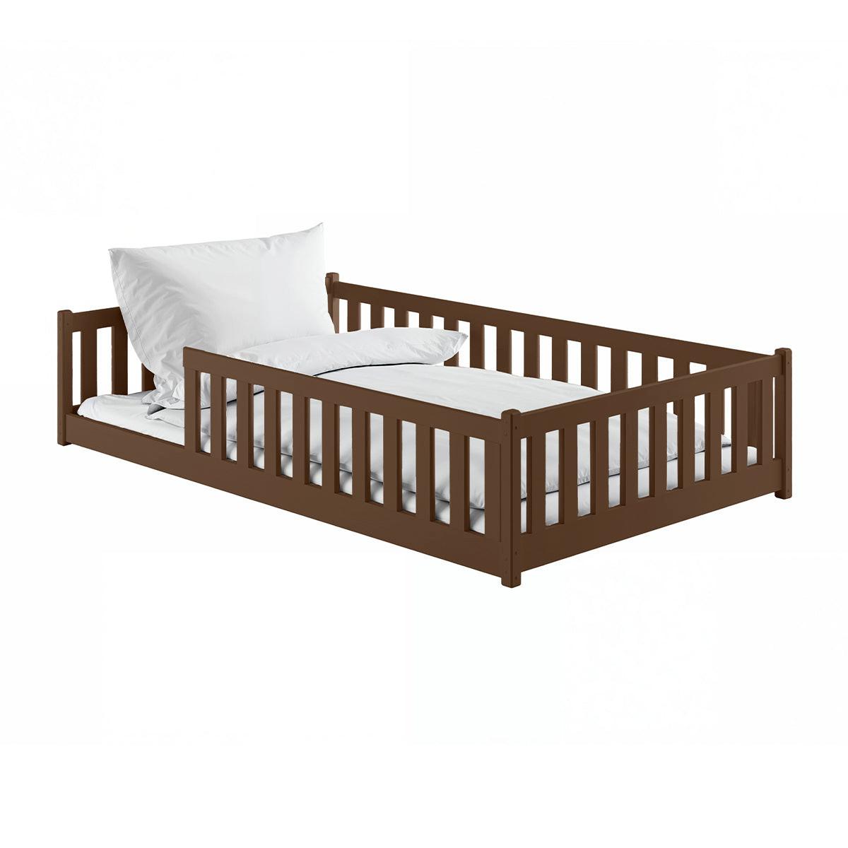 BETT 120/200 Maya Dunkelbraun - Braun, Holz (120/200cm) - Petits-meubles