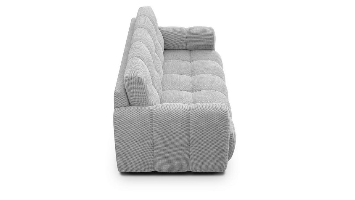 SOFA MELLOW 2,5-Sitzer, hellgrau - Hellgrau/Schwarz, Holz/Textil (183/87/98cm) - Wozimo