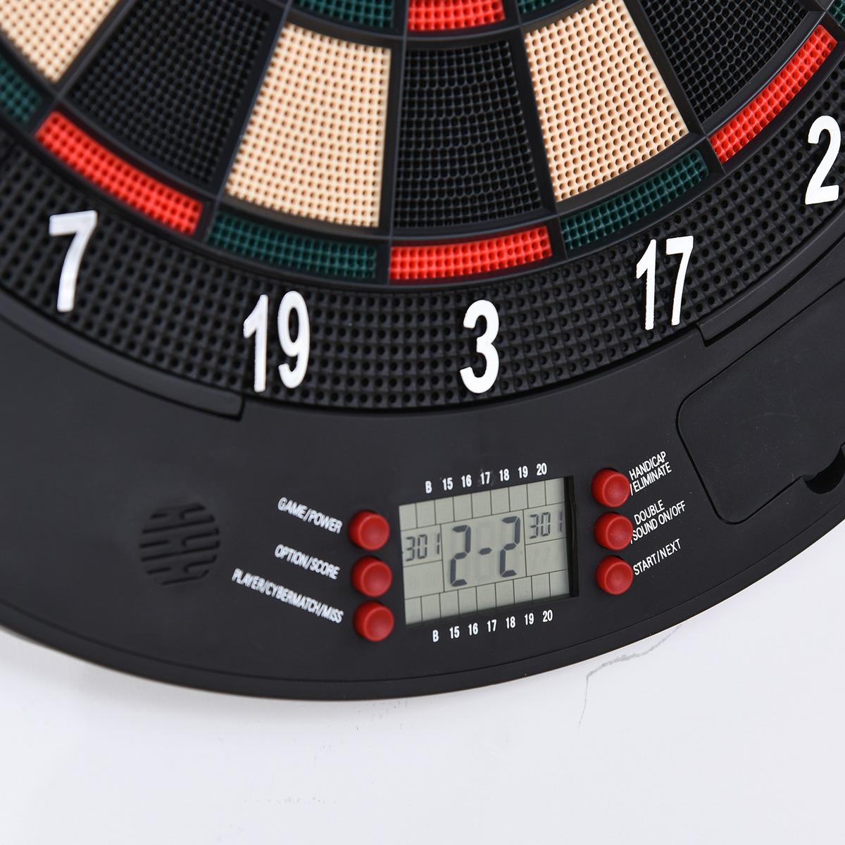 ELEKTRONISCHE Dartscheibe - Schwarz, Kunststoff (44/50cm) - HOMCOM