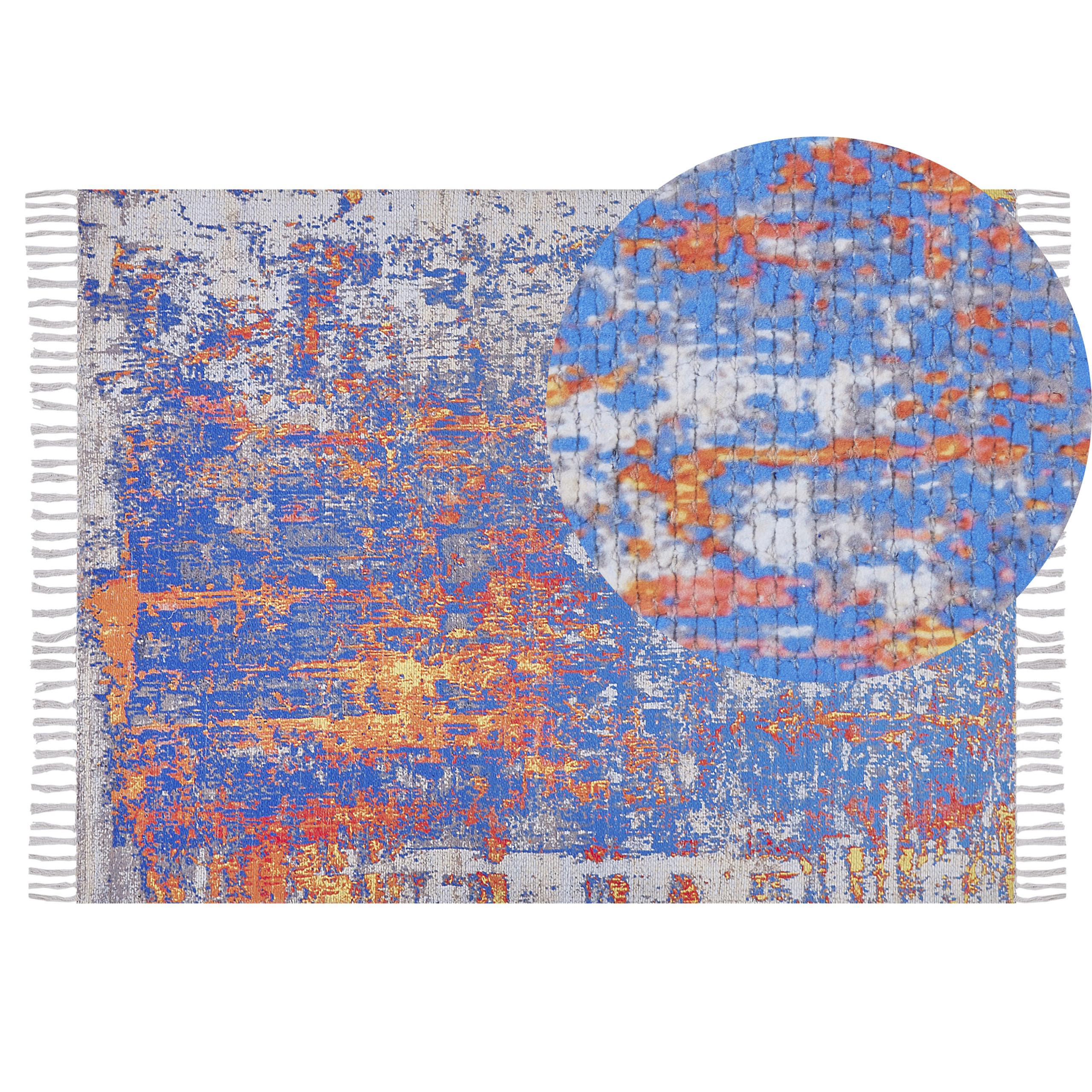 KURZFLOR-TEPPICH Acarlar 200/140 cm - Multicolor, Kunststoff (140/200cm) - Beliani
