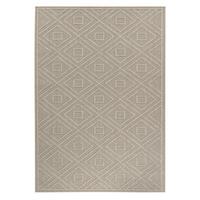 TEPPICH Outdoor IMST in Beige, mit Rautenmuster, aus Polypropylen, 80 x 150 cm - Beige, Textil (150/80cm) - KADIMA DESIGN