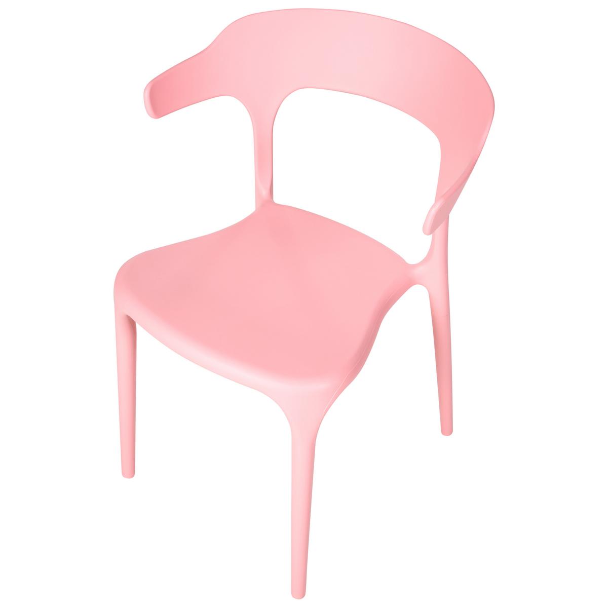 GARTENSTUHL 4er-Set Rosa Gubbio - Pink, Kunststoff (50/76/49cm) - Beliani