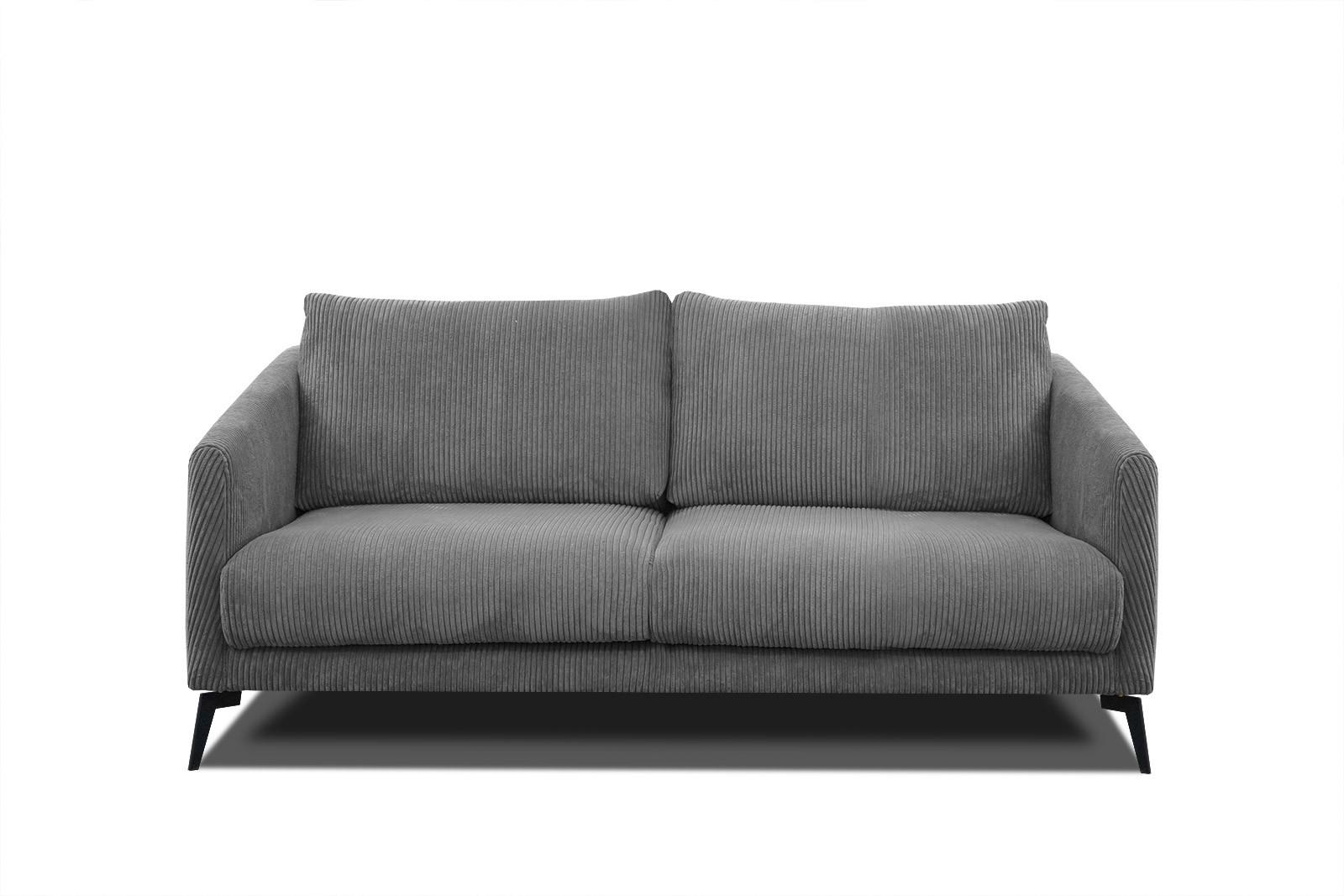 SOFA VILT 2,5-Sitzer, dunkelgrau - Dunkelgrau/Schwarz, Holzwerkstoff/Textil (202/89/94cm) - Wozimo