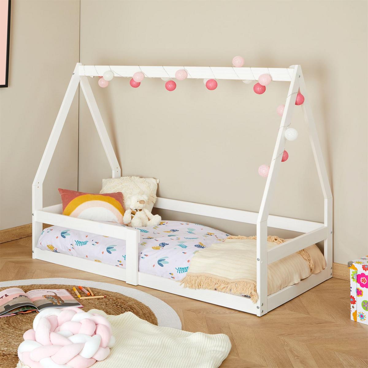 HAUSBETT LUSIA 80x160 cm weiß - Weiß, Holz (85/125/164cm) - IDIMEX